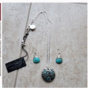 Swarovski Tree of Life with matching earringsNWT